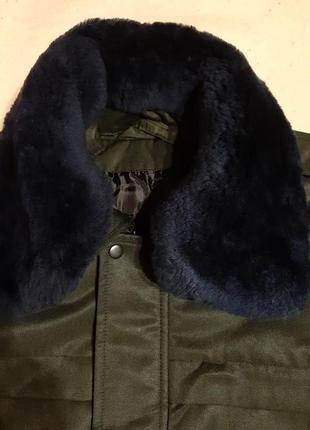 Непромокальний бушлат армійська стьобана куртка з натуральним хутром