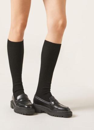Теплые черные гольфы с шерстью и кашемиром calzedonia