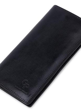 Вертикальное кожаное портмоне унисекс grande pelle 11556 синий