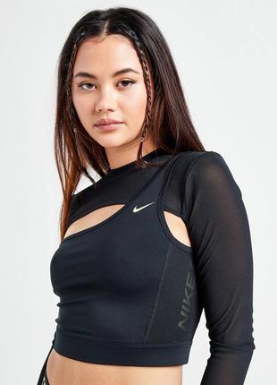 Женский кроп лонгсливов nike pro оригинал из новых коллекций.2 фото