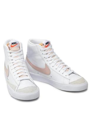 Кроссовки мужские nike blazer mid 77 white/pink