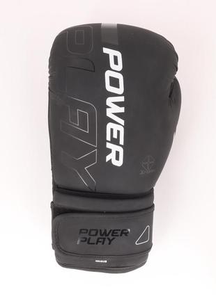Боксерські рукавиці powerplay 3024 ultra mat чорно-білі 16 унцій