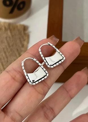 Сережки срібло оригінальні маленькі стильні silver ♥️  ✨️