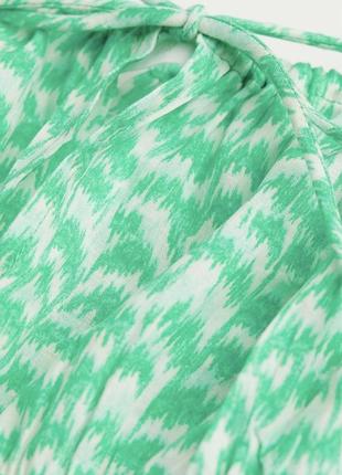 Натуральное зеленое платье миди h&amp;m 💚💚6 фото