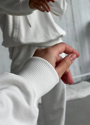 Хорошее качество! спортивный костюм трехнить женский белый xs s m l брюки с худи трендовые3 фото