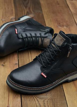 Шкіряні зимові черевики на хутрі Man torsten boots