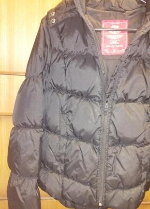 Куртка пуховик mouse zara black h&m