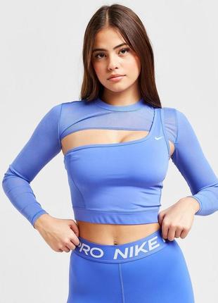 Жіночий кроп лонгслів nike pro оригінал з нових колекцій.