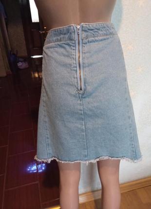 Юбка батал мини, джинсовая 2