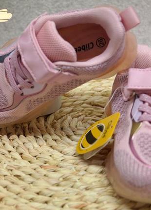 Сlibee клибы кроссовки кроссовки детские текстильные розовые девочки8 фото