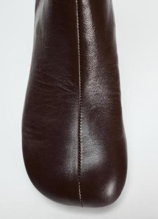 Шикарні ботильйони зара zara на підборах кітен хіл шкіряні ботінки ботинки кожание кожа шкіра