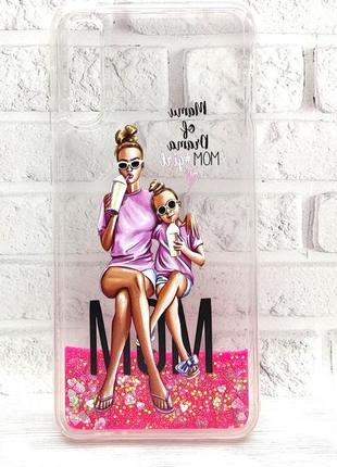 Чохол fluid glitter для samsung galaxy a50s бампер mom
