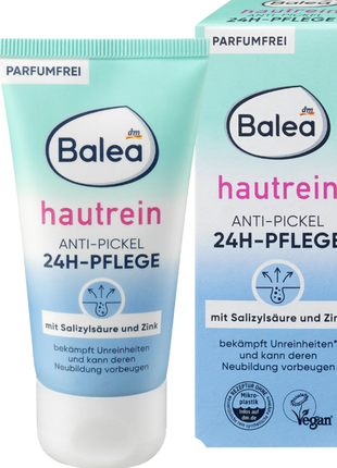 Крем від прищів з саліциловою кислотою та цинком balea  anti-pickel 24h pflege hautrein, 50 ml