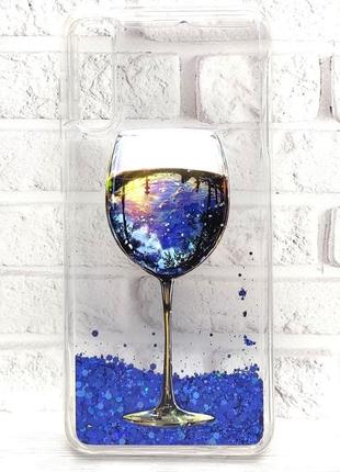 Чехол fluid glitter для samsung galaxy a50s бампер wineglass