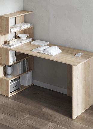 Компьютерный стол vays современный письменный с полками слева m-24