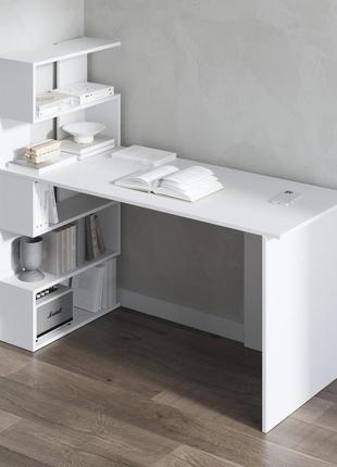 Компьютерный стол vays современный письменный с полками слева m-24