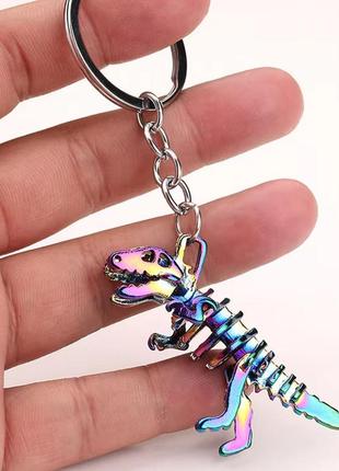 Брелок для ключей "динозавр / динозавры / dinosaur". брелок металлический на ключи