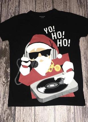 Футболка новогодняя дед мороз санта клаус 10-11лет новорічна різдвяна