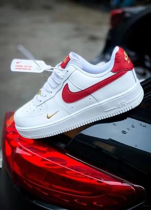 Nike air force 1 low '07 essential white/red/gold