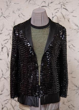 🖤 сяючий жакет, розшитий лелітками (billie jean) ✂️esmara 📍розмір eur 40, fra 42, gb 14