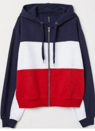 Зип-худи h&amp;m худи колор блок толстовка футер