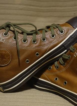 Высокие кожаные кеды коньячного цвета converse all star chuck taylor 36 1/2 р. ( 23 см.)