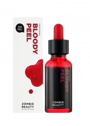 Пілінг-сироватка з aha кислотами 17% skin1004 zombie beauty bloody peel 30ml