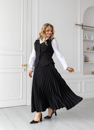 Юбка плиссе muar венди 58 черный 0439