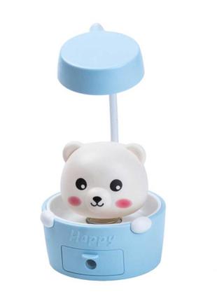 Дитяча настільна лампа cute pets з точилкою для олівців.4 фото