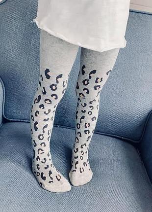 Теплі колготки леопардові
