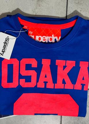 Мужская хлопковая модная винтажная футболка superdry osaka 6 в синем цвете размер xl5 фото