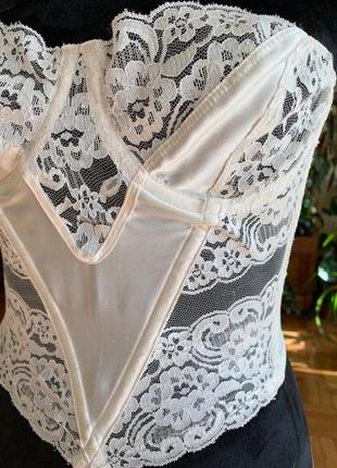 Винтажное кружевное бюстье christian dior винтаж корсет корсаж ретро диор