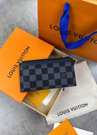 Визитница серая louis vuitton damier graphite grey k372