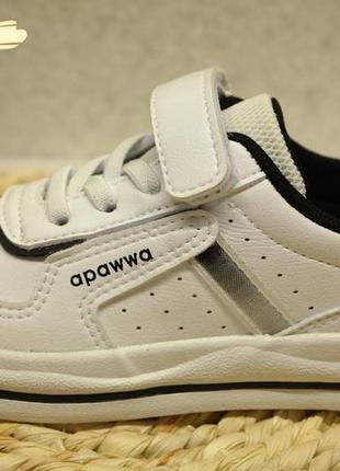 Сlibee apawwa кроссовки кроссовки белые с черным в школу с перфорацией4 фото