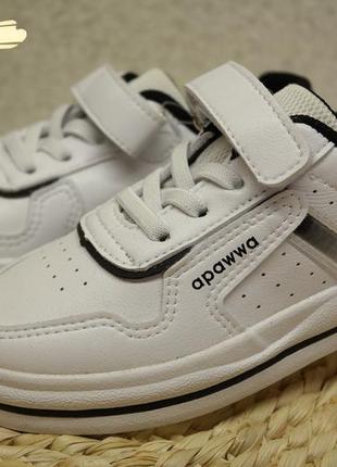 Сlibee apawwa кроссовки кроссовки белые с черным в школу с перфорацией3 фото