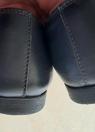 Туфли женские (лоферы) кожаные темно синие. р.40 (26см)3 фото