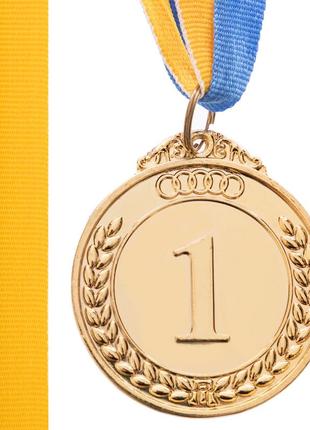 Медаль спортивна зі стрічкою das золото, срібло, бронза
