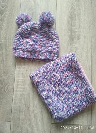 Шапка хомут теплая шапка