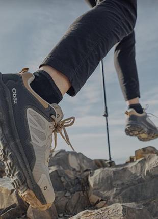 Kроссовки оригинальные стильные хайкинговые треккинговые oboz katabatic low waterproof premium boot's, унисекс модель