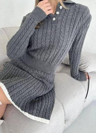 Юбка с кофтинкой в стиле “old money”