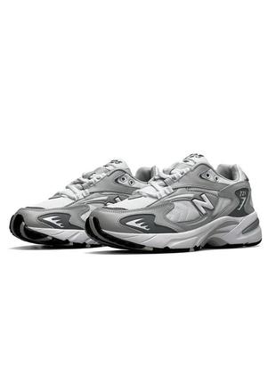 👟мужские кроссовки new balance 725 gray leather white