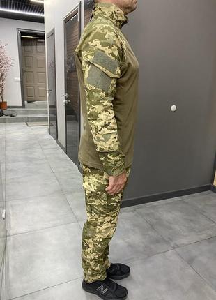 Армейская кофта убакс, украинский пиксель, размер xxl, со вставками под локти, wolftrap, тактическая рубашка4 фото