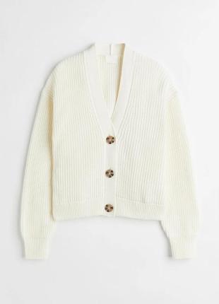 Молочный кардиган h&m