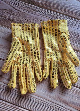 Перчатки дитячі з паєтками