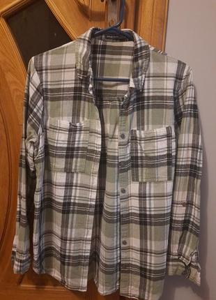 Жіноча сорочка house в клітинку в ніжних зелених тонах р. м (носили на s)