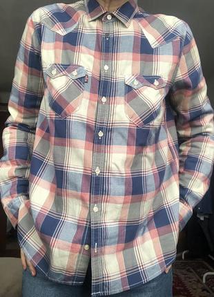 Рубашка ковбойская в клетку levis