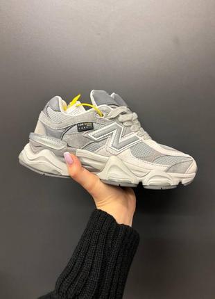 New balance 9060 light grey cordura женские кроссовки devance 9060