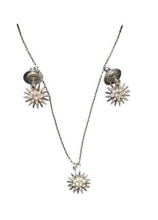 Набор swarovski exclusive edition no 2 сваровские серьги (шарики) + подвеска