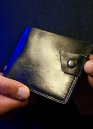 Мінімалістичний гаманець зі шкіри великої рогатої худоби, шкіряний гаманець ручної роботи, minimal
