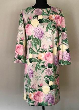 Сукня в квітковий принт з рукавом у стилі ted baker2 фото